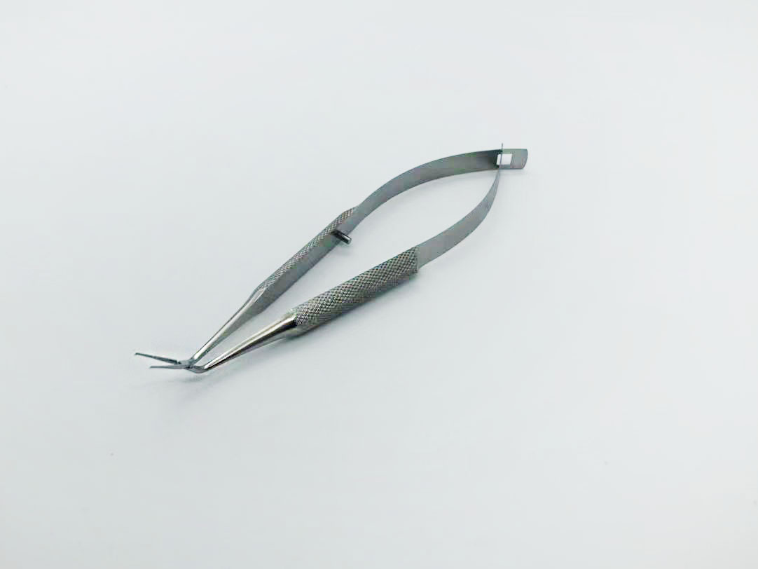 Capsulorhexis forceps with micro incision-Curved shaft